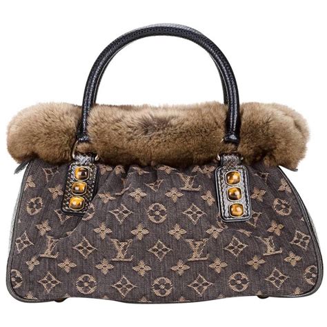 louis vuitton bag with fur
